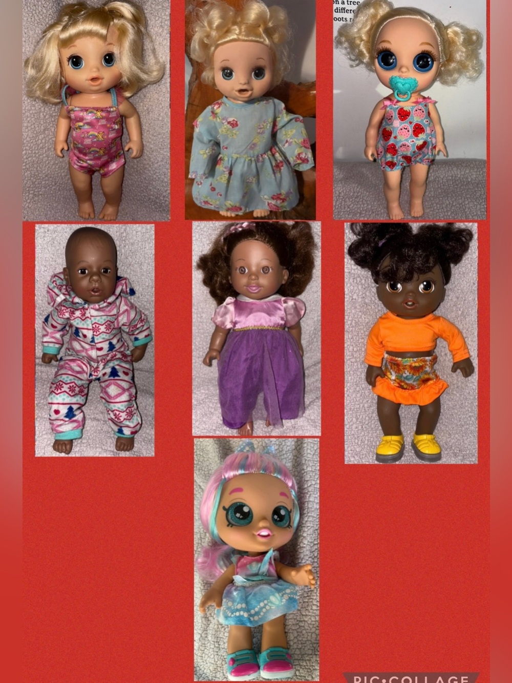 (doll lot) Assorted Kids Dolls Playset - Mixed Colors